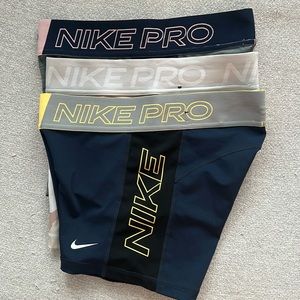 Three Pairs of Nike Women’s Pro 3” Short